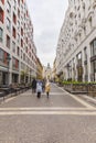 The street leading to the basilica of St. Stephen in Budapest