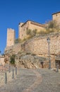 Street leading to the castle in Alquezar Royalty Free Stock Photo