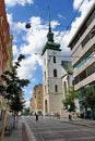 Street leading to Church of St. James, Brno, Czech republic