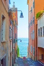 Street leading to the sea in Genova Nervi