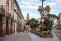 Street leading towards Cathedral of Santa Ana at Las Palmas in Spain Royalty Free Stock Photo