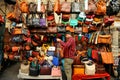 Street leather market in Florence, Italy