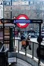 Street Level Entrance To Charing Cross Underground Subway Station Royalty Free Stock Photo