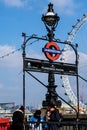 Street Level Entrance Westminster Underground Station Royalty Free Stock Photo