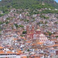 Street level view of the city of taxco in guerrero, mexico XIX