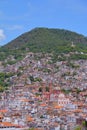 Street level view of the city of taxco in guerrero, mexico X