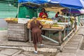 Street Life in the Caribbean City of St John`s, Antigua and Barbuda Royalty Free Stock Photo