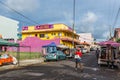 Street Life in the Caribbean City of St John`s, Antigua and Barbuda Royalty Free Stock Photo