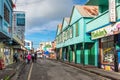 Street Life in the Caribbean City of St John`s, Antigua and Barbuda Royalty Free Stock Photo