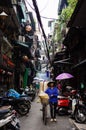 Street Life in Ha Noi - Viet Nam Royalty Free Stock Photo