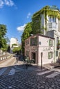 Street life in Montmartre district, Paris. Royalty Free Stock Photo