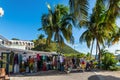 Street life in  St John`s, Antigua and Barbuda Royalty Free Stock Photo