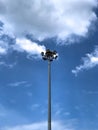 Street light against the blue sky Royalty Free Stock Photo