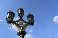 Street light against blue sky Royalty Free Stock Photo