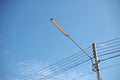Street light against blue sky and cloudy background Royalty Free Stock Photo