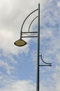 Street light with beautiful blue sky background. Lamp post.