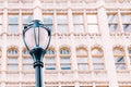 Street light and beautiful windows. Details. Philadelphia, Pennsylvania, USA