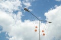 Street light on blue sky background Royalty Free Stock Photo