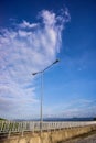 Street light on blue sky Royalty Free Stock Photo