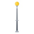 Street light cartoon isolated on white background. Modern and vintage street light. Elements for landscape construction. Vector Royalty Free Stock Photo