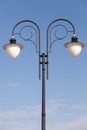 Street light lamp post on a blue sky Royalty Free Stock Photo
