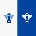 Street, Light, Night, Canada Line and Glyph Solid icon Blue banner Line and Glyph Solid icon Blue banner Royalty Free Stock Photo