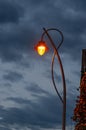 Street light at night sky background