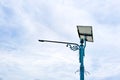 street light pole with panel system Royalty Free Stock Photo