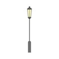 Street light silhouette. Flat road lamp symbol icon. Vector illustration Royalty Free Stock Photo