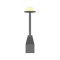 Street light silhouette. Flat road lamp symbol icon. Vector illustration Royalty Free Stock Photo