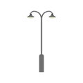 Street light silhouette. Flat road lamp symbol icon. Vector illustration