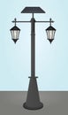 Street light with solar panel Royalty Free Stock Photo