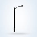 Street light vector icon. Lamppost flat silhouette Royalty Free Stock Photo