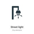 Street light vector icon on white background. Flat vector street light icon symbol sign from modern city elements collection for Royalty Free Stock Photo