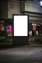 Street Lightbox White Blank Corner Clipping Path Advertisement S