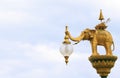 Street lighting art, lamp hanger, Thai abstract art of angel Royalty Free Stock Photo