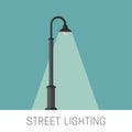 Street lighting banner Royalty Free Stock Photo