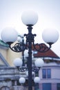 Street lighting. An old street lamppost . Royalty Free Stock Photo