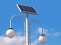 Street lighting pole with photovoltaic panel