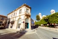 Street in Limassol old town with British colonial architecture.