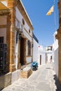 Street in Lindos, Rhodes, Greece Royalty Free Stock Photo