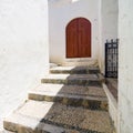 Street in Lindos, Rhodes, Greece Royalty Free Stock Photo