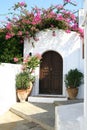 Street of Lindos town in Rhodes island