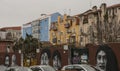 A street in Lisbon, Portugal/graffiti. Royalty Free Stock Photo