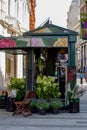 Street in london, flower selling pavillon