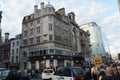 Street in London, sky and buildings Royalty Free Stock Photo