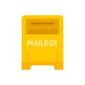 Street mailbox icon flat isolated vector Royalty Free Stock Photo