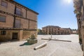 Street and main square in Penaranda de Duero village Royalty Free Stock Photo