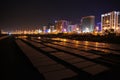 The street at night in Manama, Bahrain Royalty Free Stock Photo