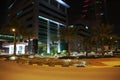 The street at night in Manama, Bahrain Royalty Free Stock Photo